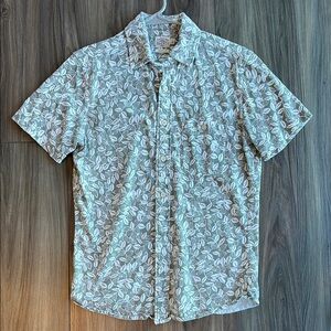 Men's Leaf Print Shirt - Cream